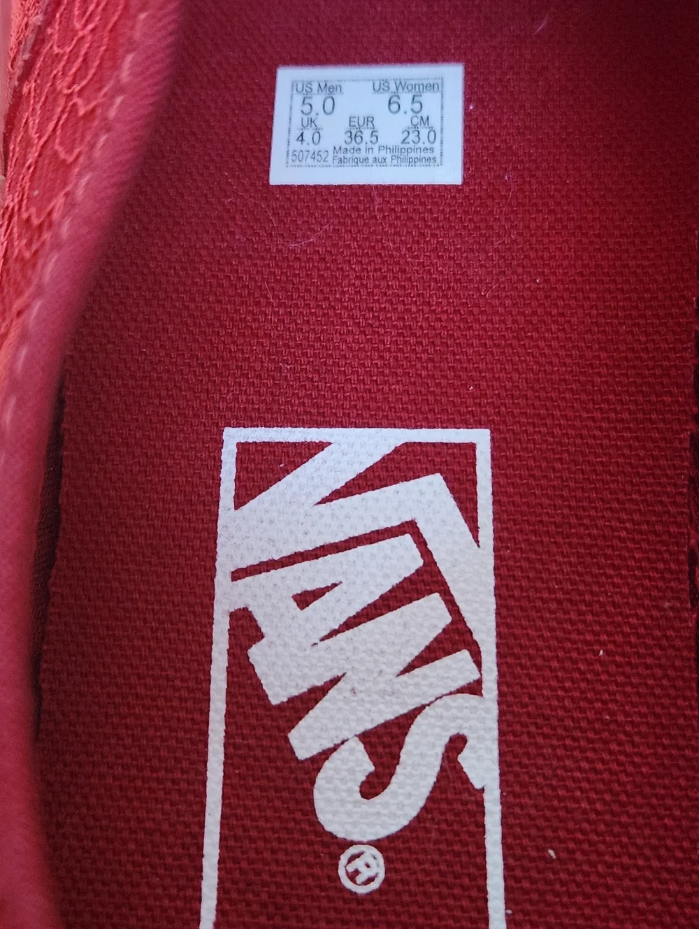 Vans Red Lace & Checkerboard Low-Top Sneakers